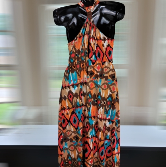 Sequin Hearts BOHO print halter maxi dress - Picture 7 of 13